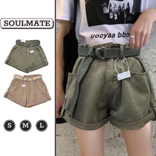 Quần short , quần jean ngắn ống rộng gập gấu kèm đai