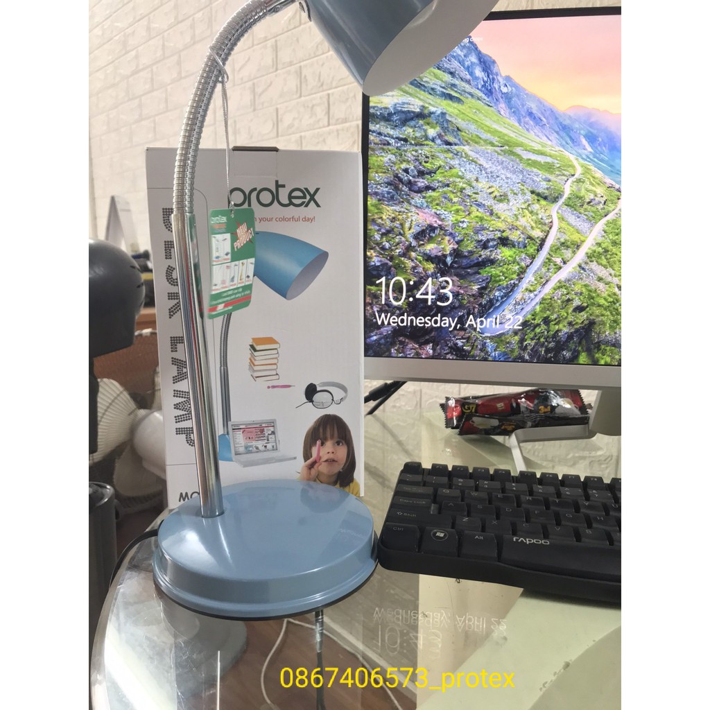 Đèn học chống cận thị Protex Model PR011 Xanh Than Có bóng❤️Bảo Hành 1 Năm