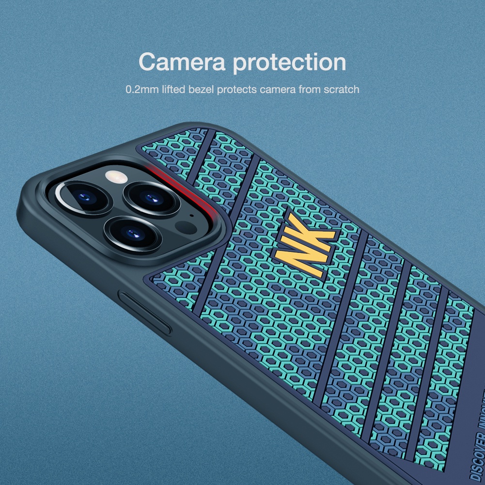 Ốp điện thoại Nillkin Striker dành cho iPhone 13 Pro Max / 13 Pro / 13 kết cấu kiểu tổ ong hình học chống sốc