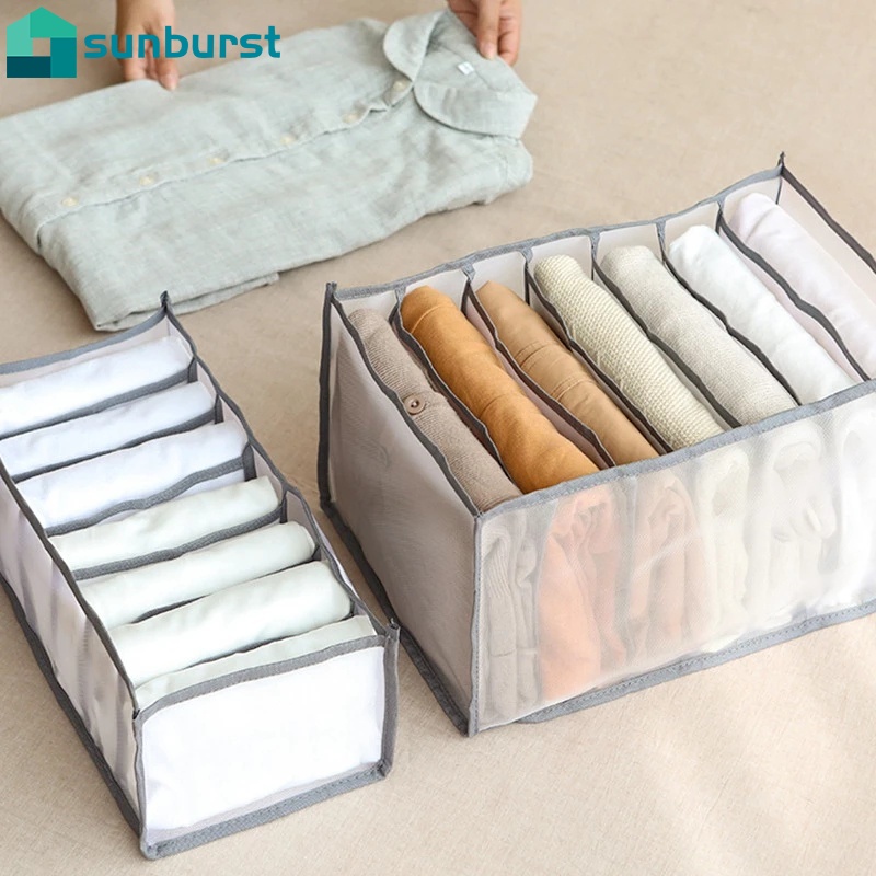 Hộp vải dùng đựng quần áo thiết kế 7 ngăn