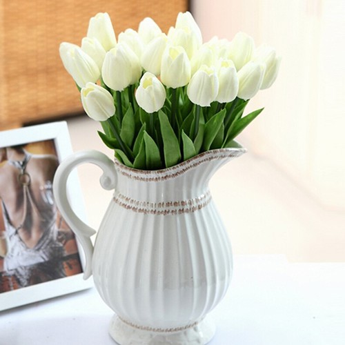 Hoa tulip giả tuyệt đẹp bằng lụa để trang trí tiệc cưới, nội thất