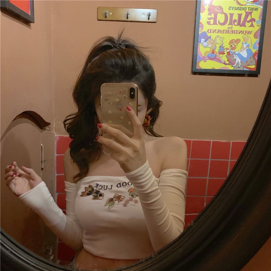 Áo Thun Trễ Vai Dáng Ôm Co Giãn Thời Trang Cho Nữ