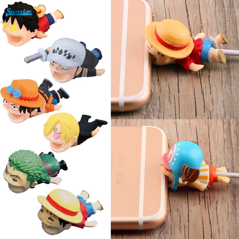 1 Phụ Kiện Bảo Vệ Dây Cáp Sạc USB Cosplay Anime Bằng Silicon