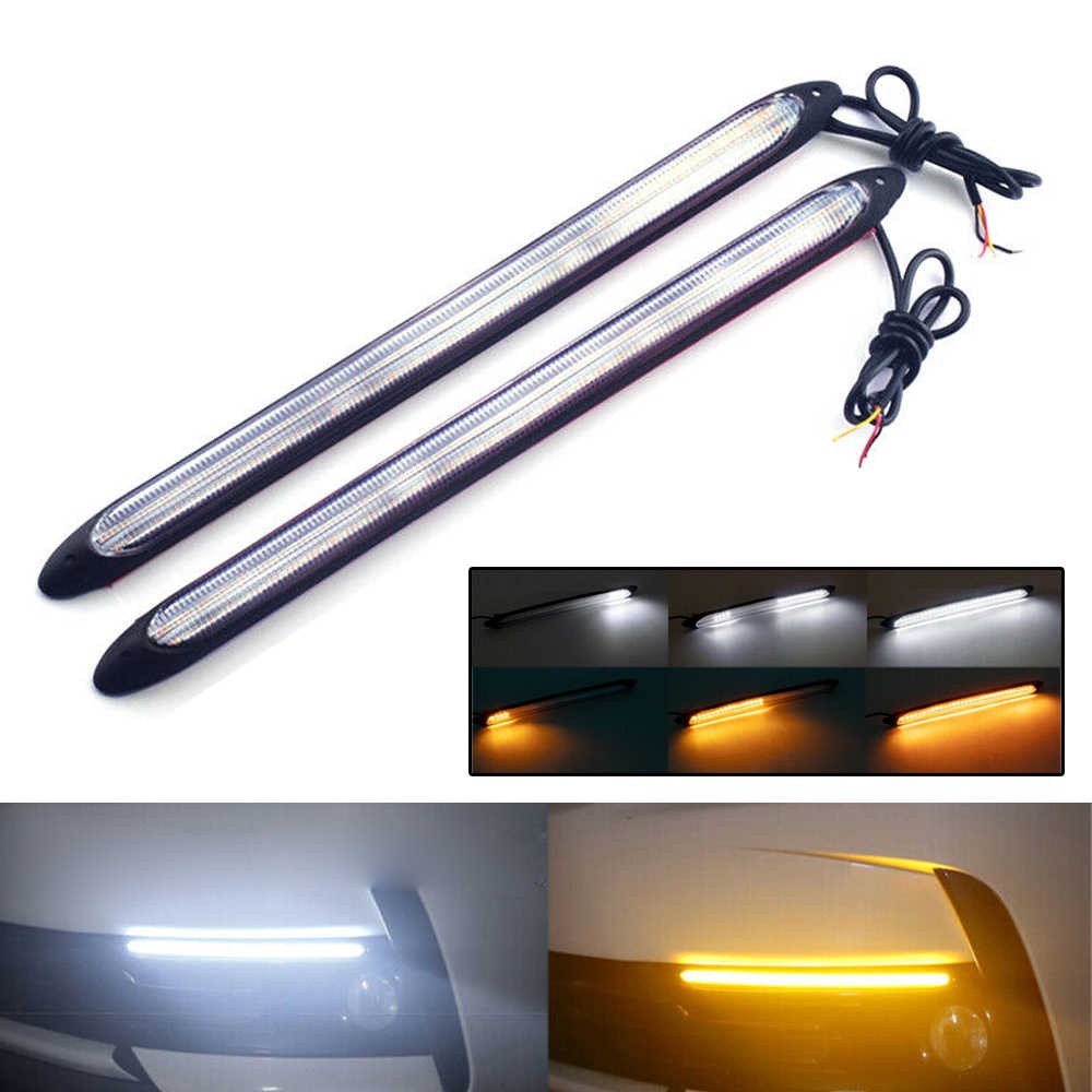 ✐☈✢Đèn LED Định Vị Ban Ngày DRL CAO CẤP Kiêm Xi Nhan Đuổi (kiểu Audi) Hiệu Ứng Quét Khi Khởi Động Xe, nhiều kích thước