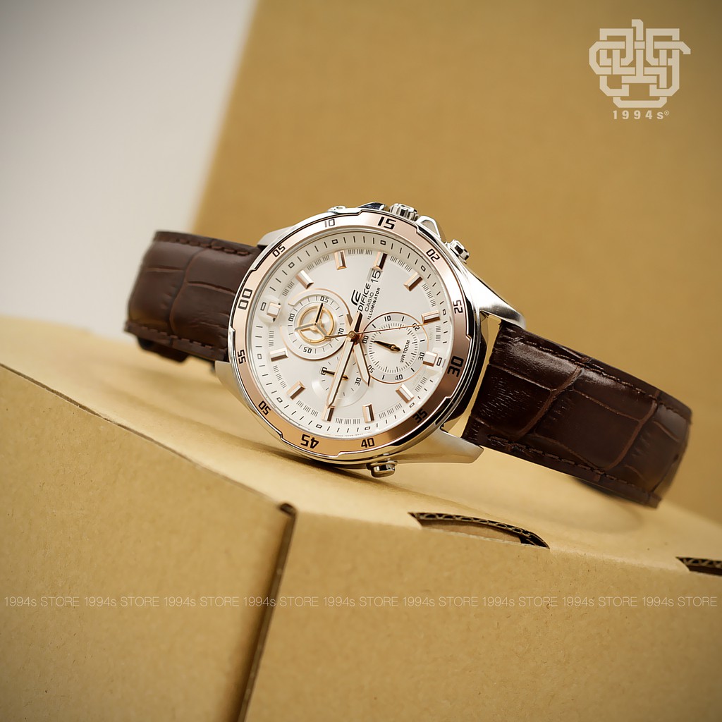 Đồng hồ nam Casio EDIFICE EFR-547 / EFR-547L-7A dây da thật, hàng chính hãng