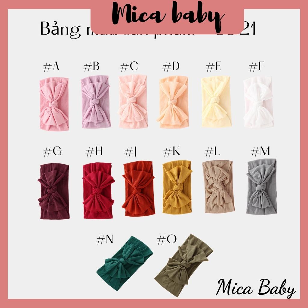 Băng đô hình nơ bản to đáng yêu cho bé Mica baby BD21