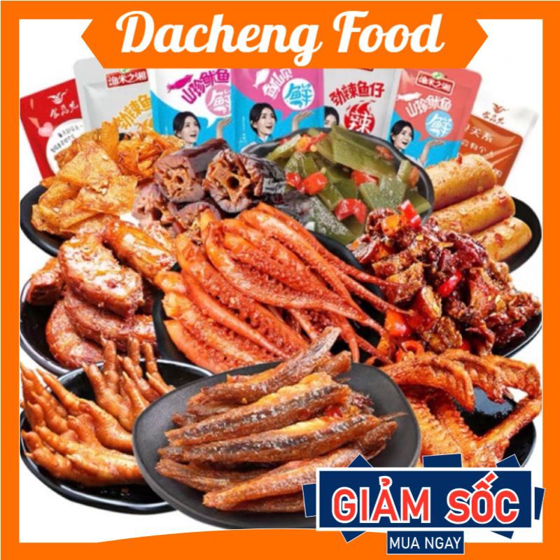 Set 20 Món Ăn Vặt Cay Ngon ❤️FREESHIP❤️ Đồ ăn vặt Sài Gòn tổng hợp các món cay siêu ngon | Dacheng Food