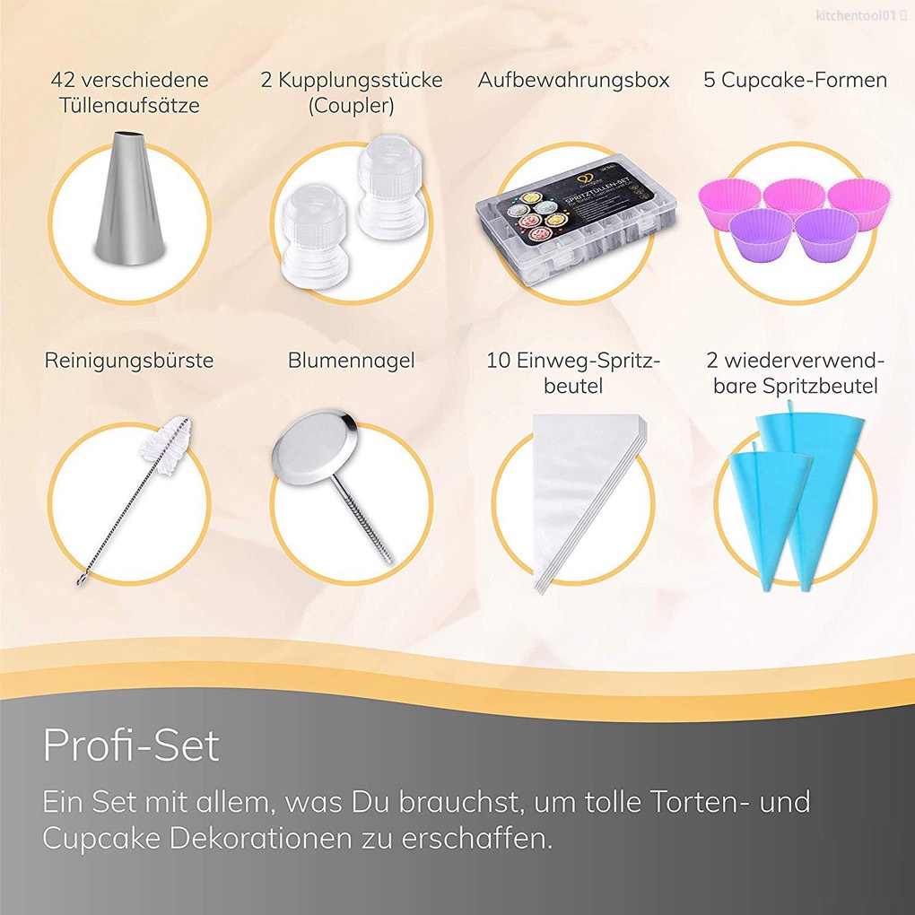 Set 68 Đuôi Bắt Bông Kem Trang Trí Bánh Bằng Thép Không Gỉ Tiện Dụng Cho Nhà Bếptool01