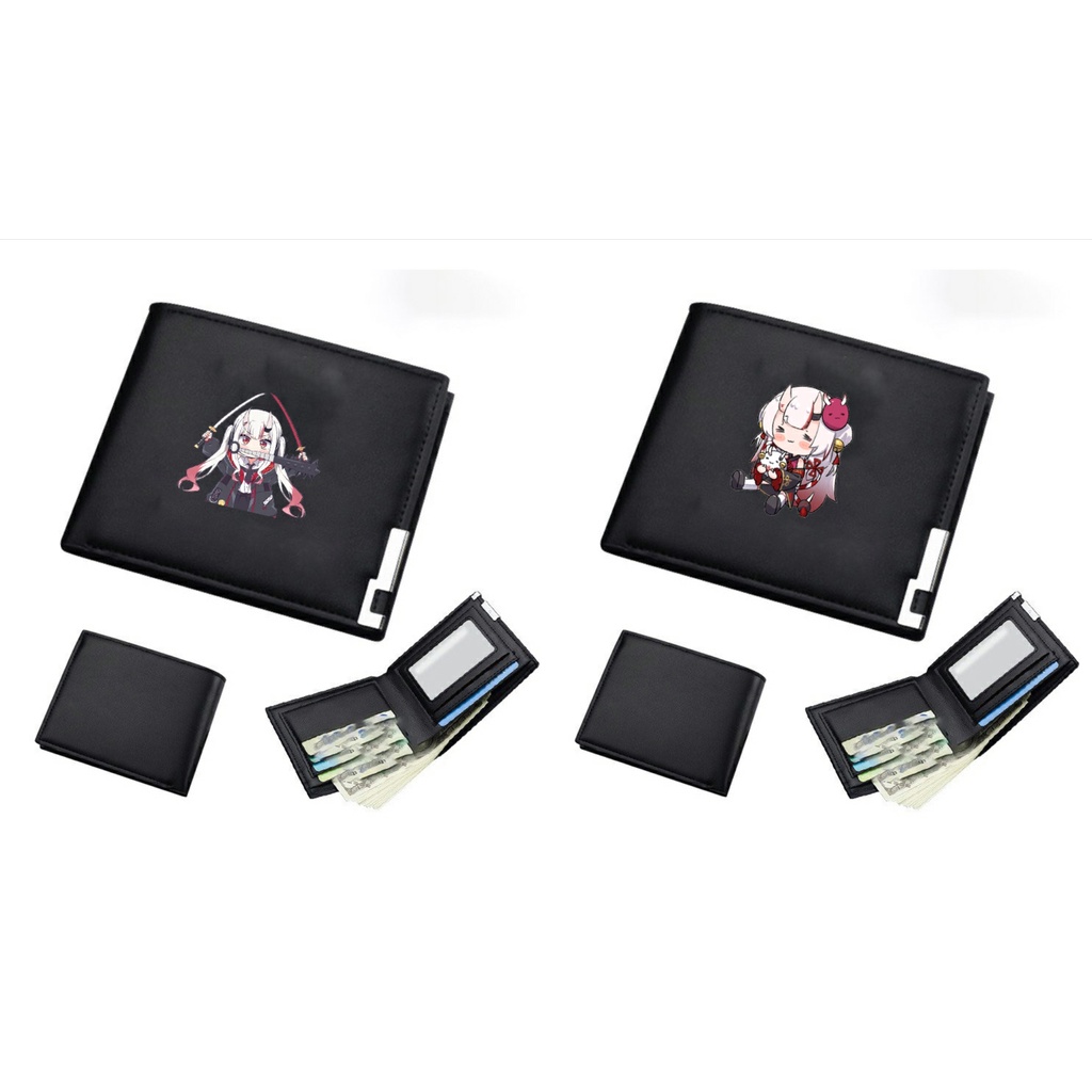 Ví da cao cấp cầm tay nam nữ in hình AYAME NAKIRI Hololive Vtuber anime chibi thời trang cá tính