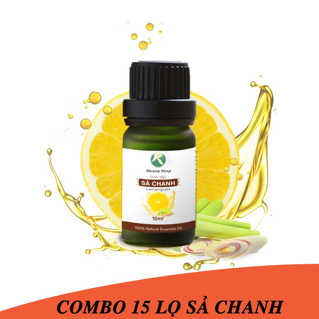 Combo 15 lọ tinh dầu Sả chanh 10ml