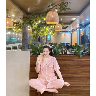 Tiệm nhà Mia - Bộ ngủ pỵama chất lụa latin mịn 2 mặt