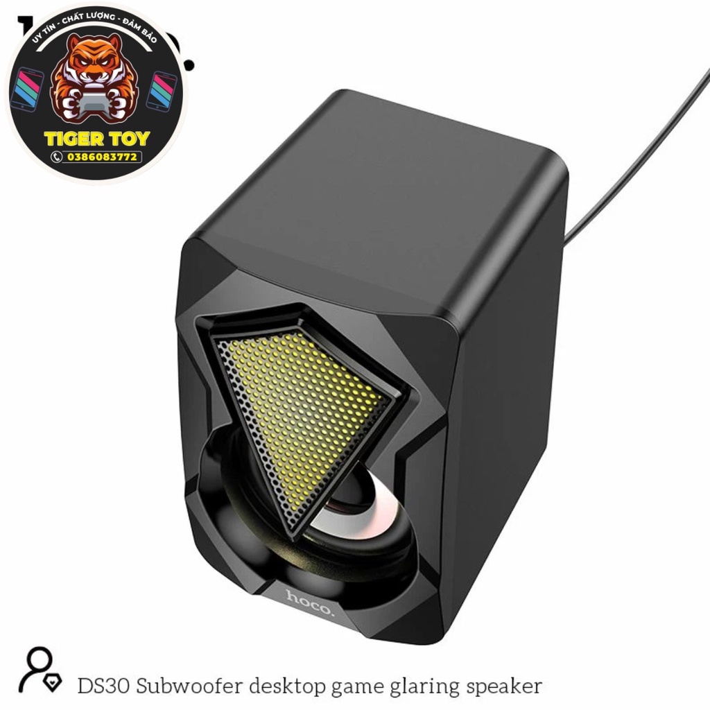 Loa máy tính để bàn mini công suất lớn Bass mạnh có đèn Led chính hãng