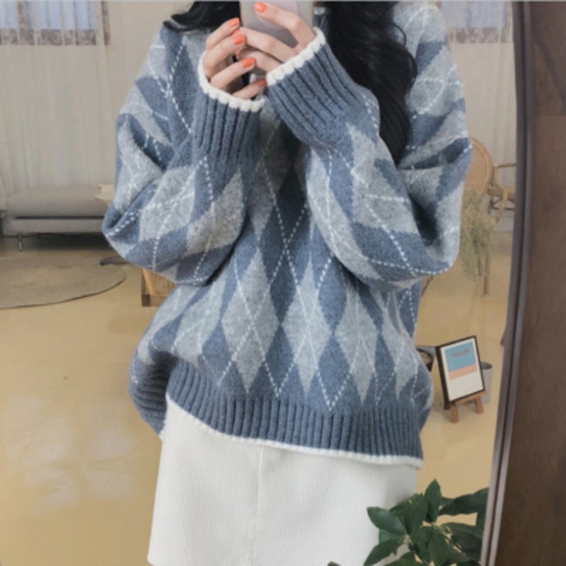 Áo khoác sweater dày dáng rộng dệt kim phong cách lười thời trang Hàn Quốc cho nữ 176179 | BigBuy360 - bigbuy360.vn