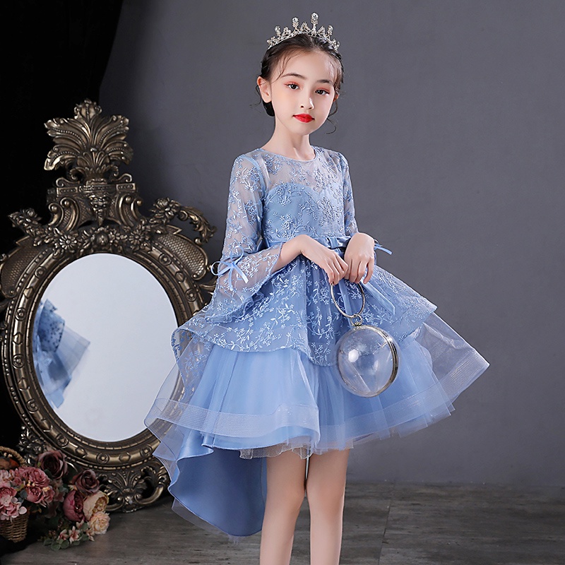 Đầm Công Chúa Vải Gạc Phồng Cho Bé Gái Tiểu Học w1243