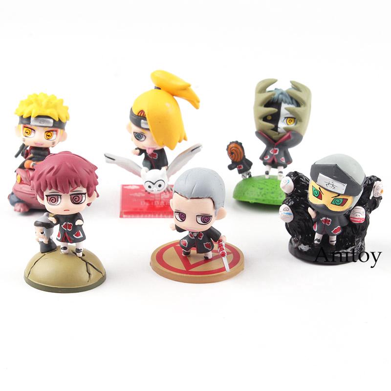 Bộ 6 mô hình nhân vật trong phim Naruto Shippuden kích thước 3.5 - 5.5 cm