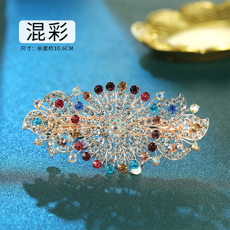 Kẹp Tóc Hình Nơ Đính Đá Đơn Giản Phong Cách Hàn Quốc