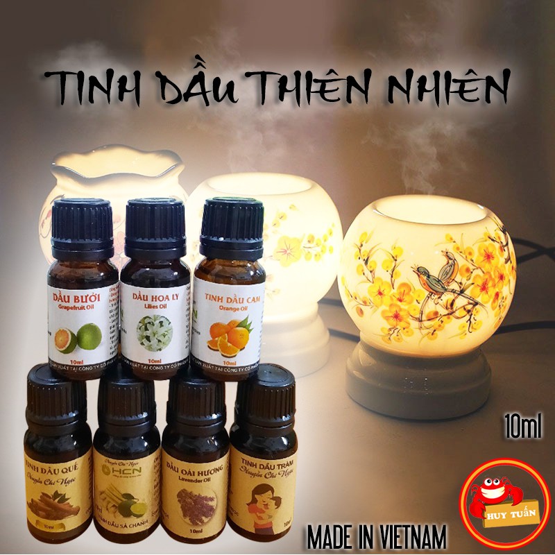 [Mã 252LIFESALE giảm 10% đơn 99K] Tinh dầu thiên nhiên nguyên chất 7 loại mùi hương dung tích 10ml