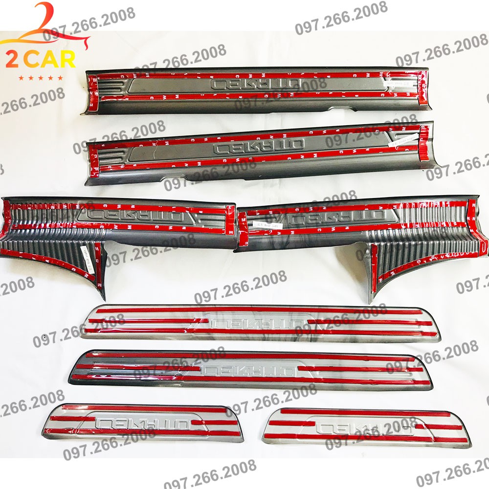 Ốp Bậc Cửa Trong Ngoài Xe Kia CERATO 2019-2022, chất liệu Titan cao cấp