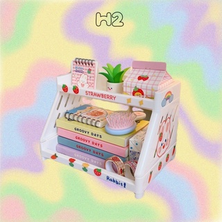 Kệ nhựa 2 tầng decor bàn học