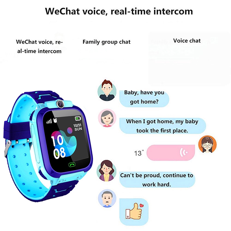 Q12 Children Smart Phone Watch 1.44 Inch Student Smart Watch Dial Call Voice Chat ☺PT