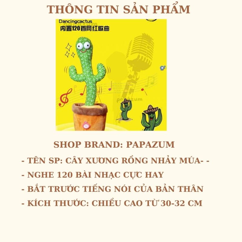 Cây xương rồng nhảy múa nhại giọng 120 bài hát tiếng Việt PAPAZUM D4.013