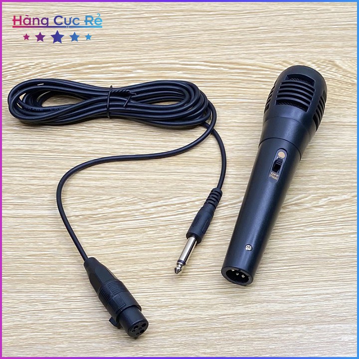 Micro hát karaoke có dây 2m, jack mic 6.5mm dành cho loa amply - Shop Hàng Cực Rẻ