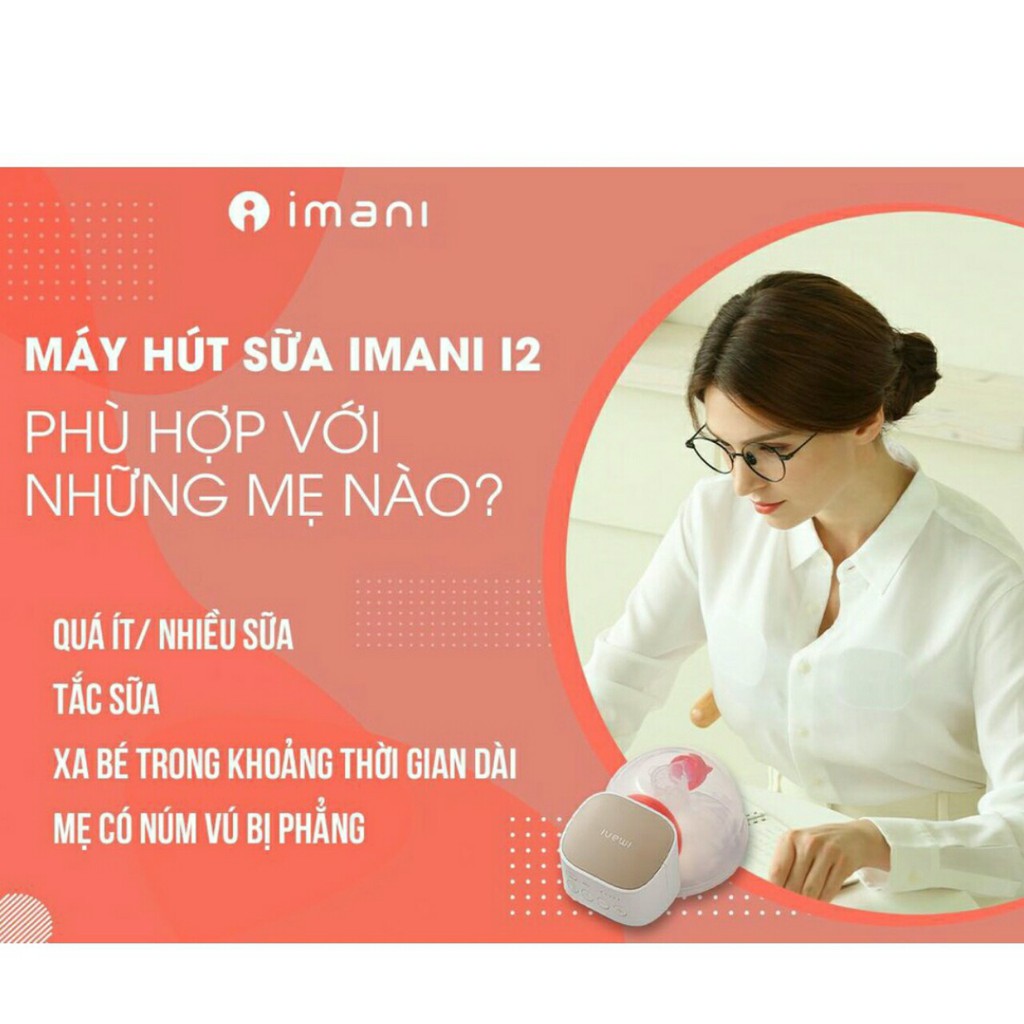 Máy hút sữa không dây IMANI I2 Plus Hàn Quốc chính hãng - Bảo hành 1 năm.