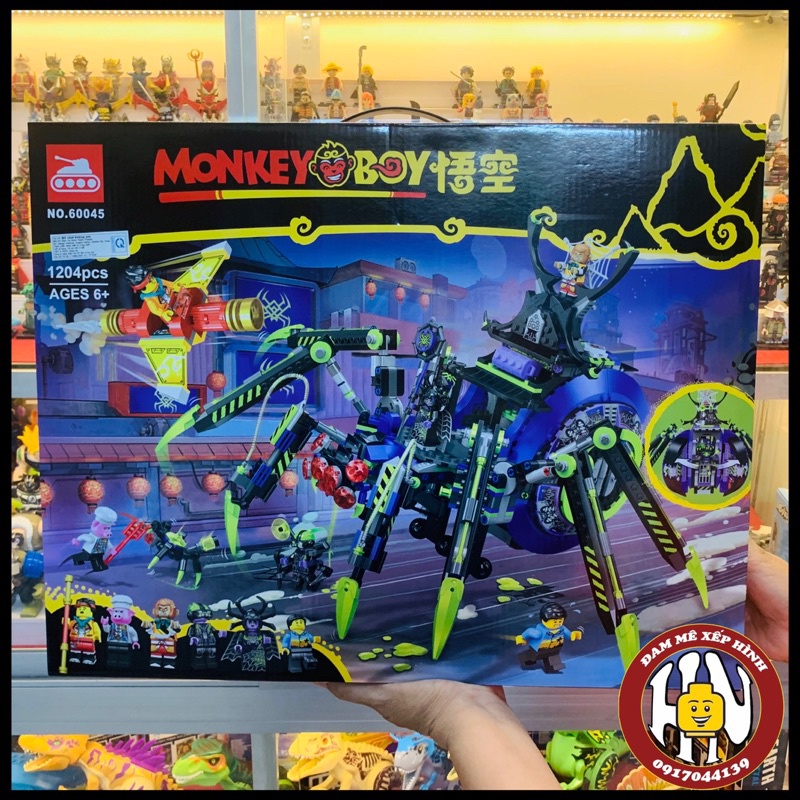 Đồ chơi xếp hình - Lắp Ráp Wukong - Monkey Kid - Tôn Ngộ Không - Nhện Máy Yêu Tinh - 60045 - Hàng Cao Cấp !