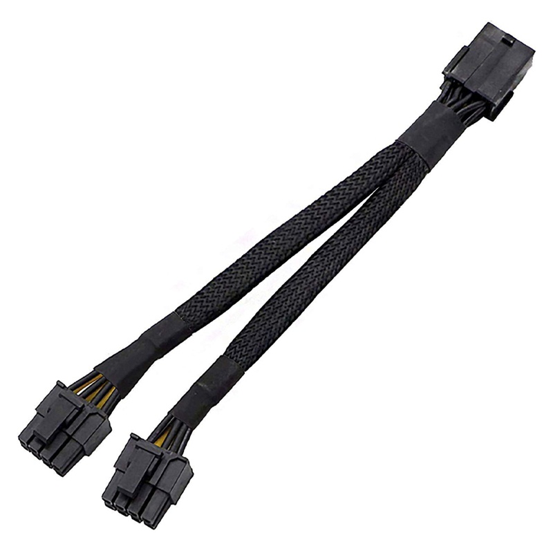 Cáp Chia Chuyển Đổi PCI-E Sang Hai Cổng 8 Pin 8 Pin (6+2) Male 18 AWG PCI-E GPU Miner