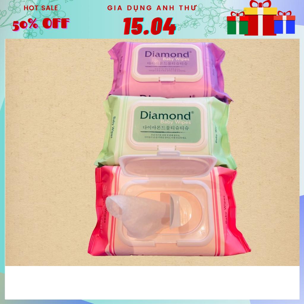 KHĂN ƯỚT DIAMOND BABY WIPES KO MÙI 125G - KHĂN ƯỚT CHO BÉ YÊU NHÀ BẠN