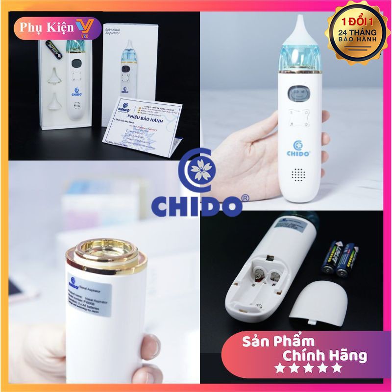 Máy hút mũi cao cấp cho bé CHIDO có nhạc, màn hình LCD - Công nghệ Nhật Bản  - Hàng chính hãng