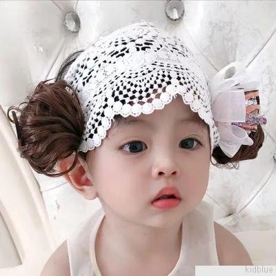 Băng đô tóc mái giả xoăn phong cách Hàn Quốc cho bé