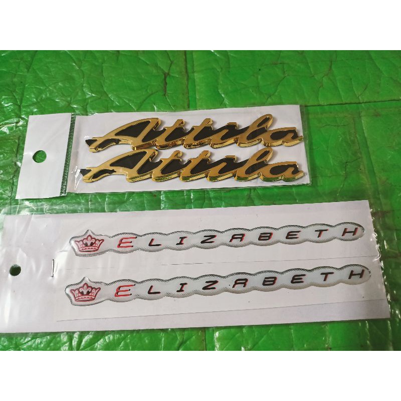 Bộ tem nổi Attila Elizabeth màu crôm vàng New