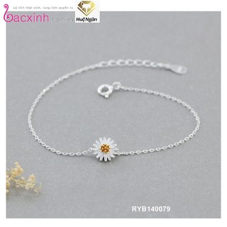 Lắc tay bạc Ý 925 Bạc xinh Huệ Ngân - Cúc họa mi RYB140079