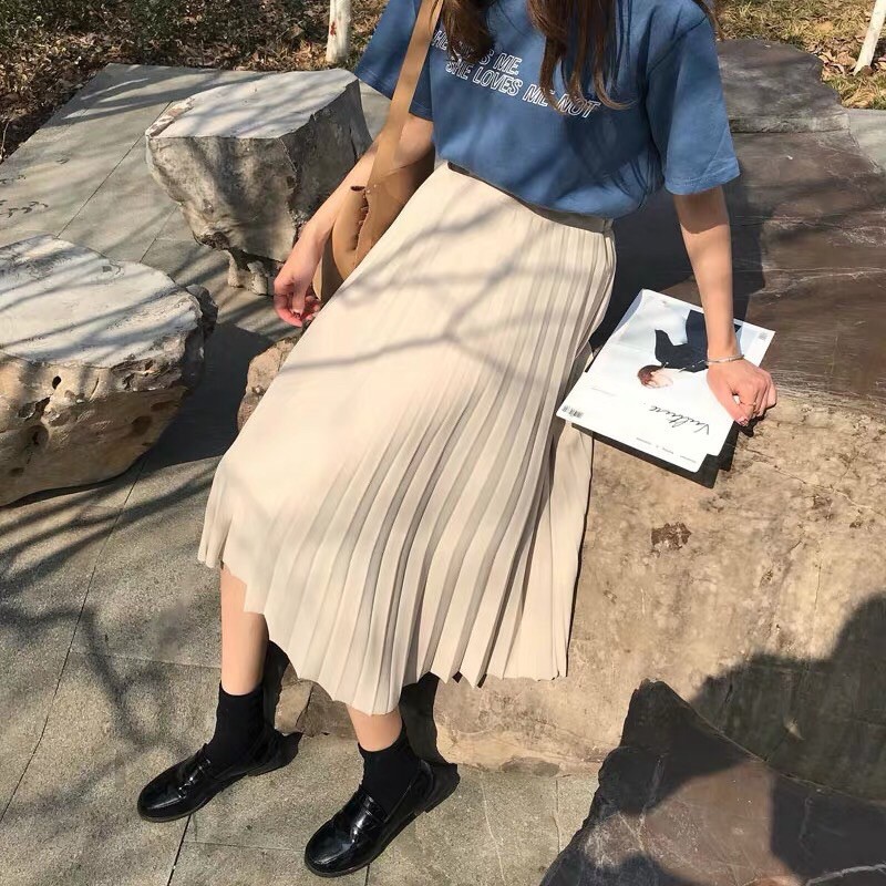 [Mã WASTUP giảm 10% tối đa 30K đơn 99K] Chân váy dạ xếp ly basic - hàng QC | BigBuy360 - bigbuy360.vn