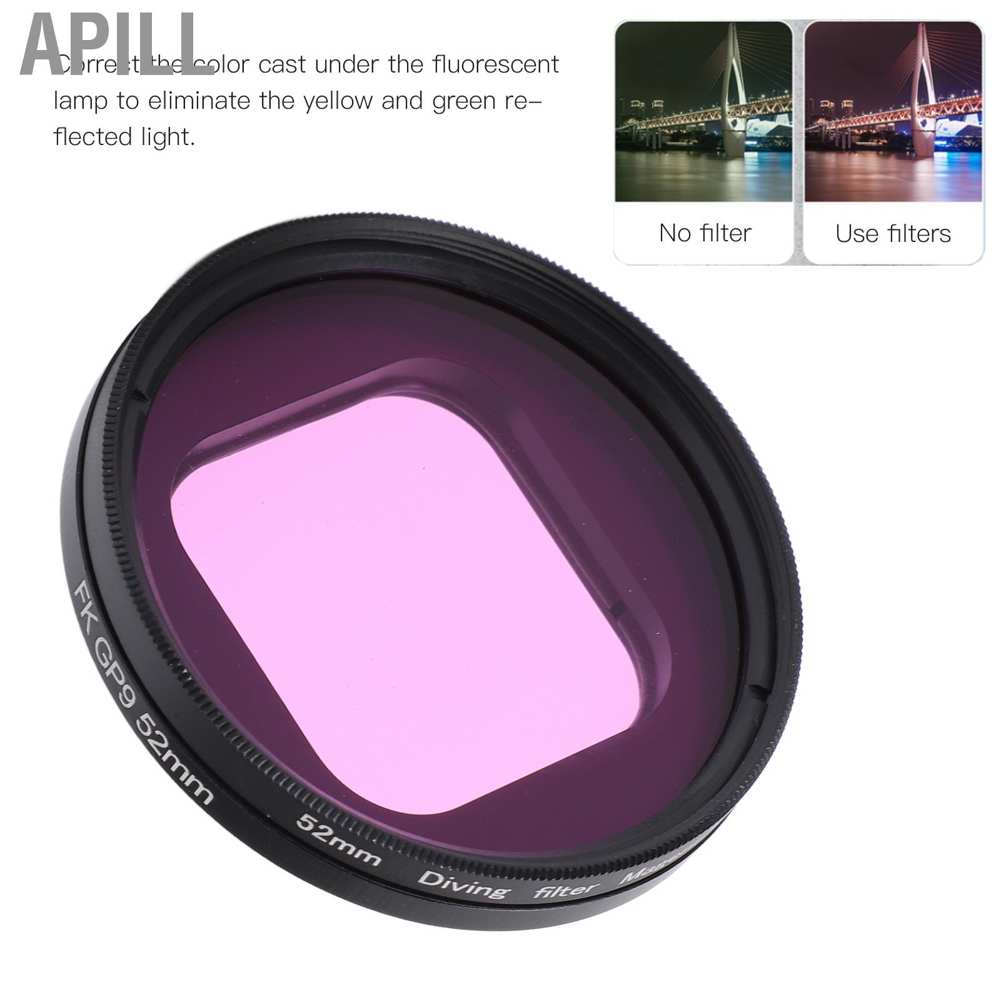 Kính lọc màu tím cho camera hành trình Apill Junestar 52mm Hero 9 10 | BigBuy360 - bigbuy360.vn