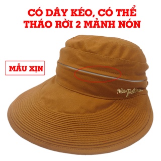 Nón chống nắng rộng vành mũ chống nắng đa năng đặc biệt có thể tháo dây kéo phía trên đỉnh đầu