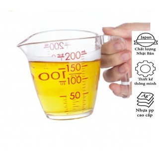 Cốc đong chia vạch dung tích 200ml và 500ml ,Ca đong dung tích chia vạch nhựa trong suốt siêu bền