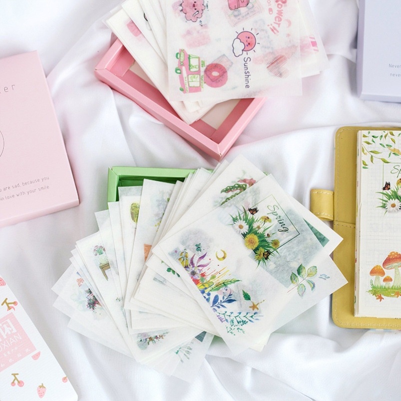 Sticker cute vintage dán sổ dán mũ bảo hiểm anime HD117-K67 trang trí DIY Crafts, Scrapbook, Journal, Diary, Planner