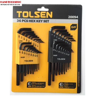 Bộ 36 lục giác hệ met - inch Tolsen 20094
