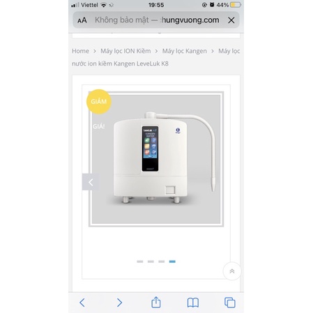 MÁY LỌC NƯỚC ION KIỀM KANGEN LEVELUX K8