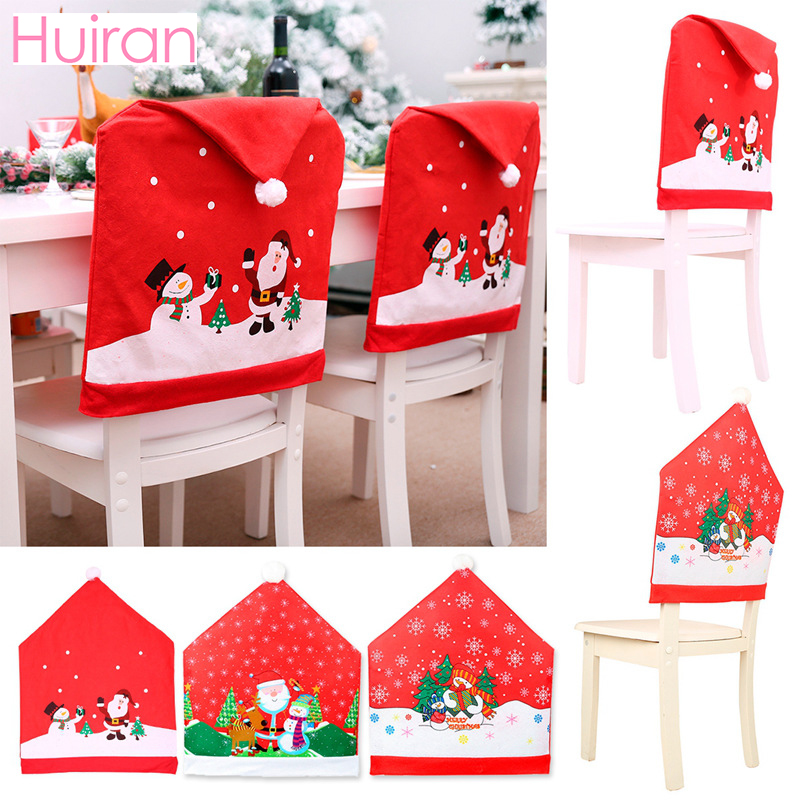 Vỏ Bọc Ghế In Họa Tiết Giáng Sinh Trang Trí Nhà Cửa