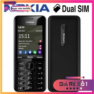 [FEE SHIP – HÀNG CHÍNH HÃNG] Điện Thoại Nokia 206 Hai Sim Loa To Bảo Hành 12 Tháng