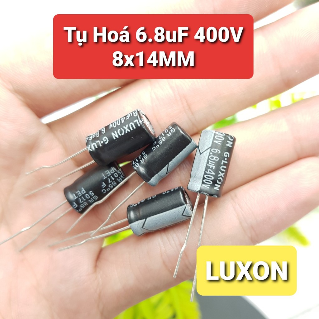 [COMBO 5C 10C 20C Giá Rẻ] Tụ Hóa 6.8uF 400V 8x14MM Tụ Phân Cực Lọc Nguồn Cho Mạch Điện