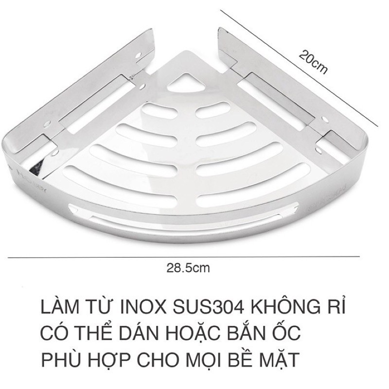 Kệ góc 1 tầng đa năng inox sus 304