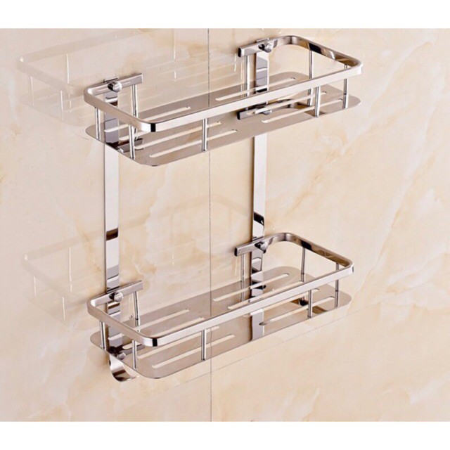 KỆ INOX 304 HÀNG CHUẨN, KỆ GÓC 2 TẦNG NHÀ TẮM KỆ THẲNG GIÁ RẺ ĐẸP CAO CẤP HÀ NỘI