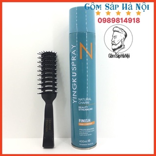 Gôm Xịt Tóc N Finish Yingku spay siêu cứng giữ nếp 400ml