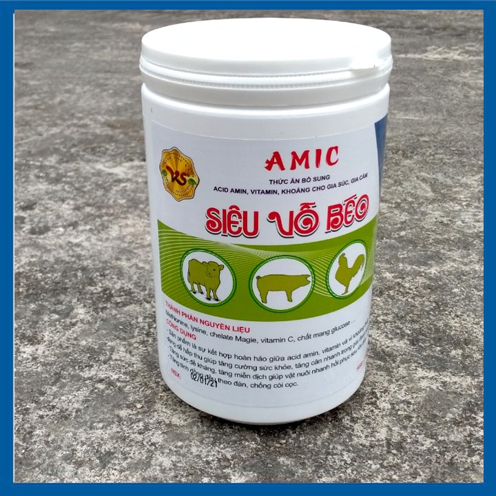 SIÊU VỖ BÉO AMIC: Thức Ăn Bổ Sung Dinh Dưỡng Tăng Cân Nhanh, Đẹp Mã -  Lon 1kg