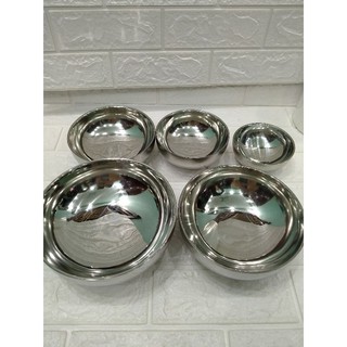 Bát  inox 2 lớp chống nóng, có 5size