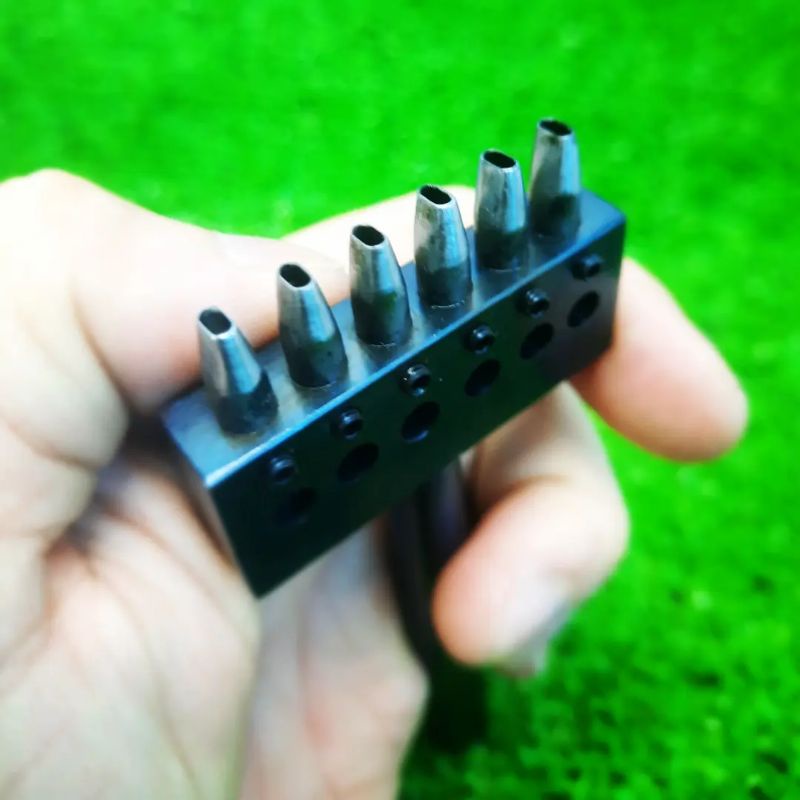 Đục lổ kim dây đồng hồ, Ovan, Tròn, khoảng cách 7mm dụng cụ làm da handmade